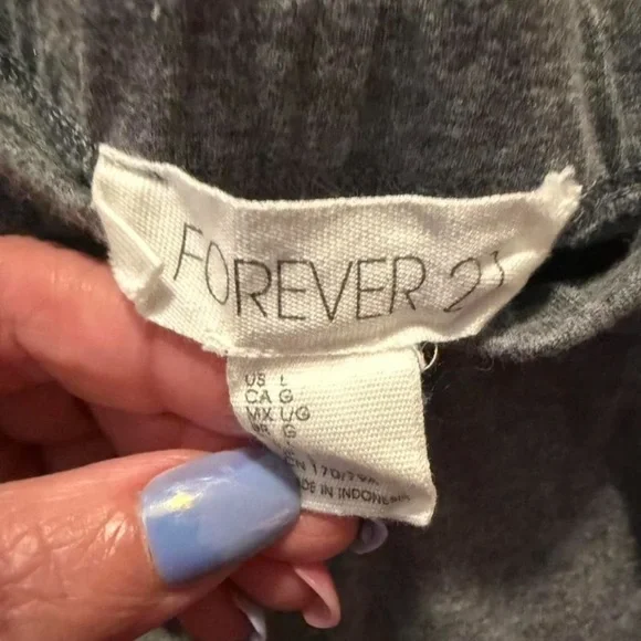 Forever 21 HEATHERED MID-RISE LEGGINGS size large - Picture 5 of 7